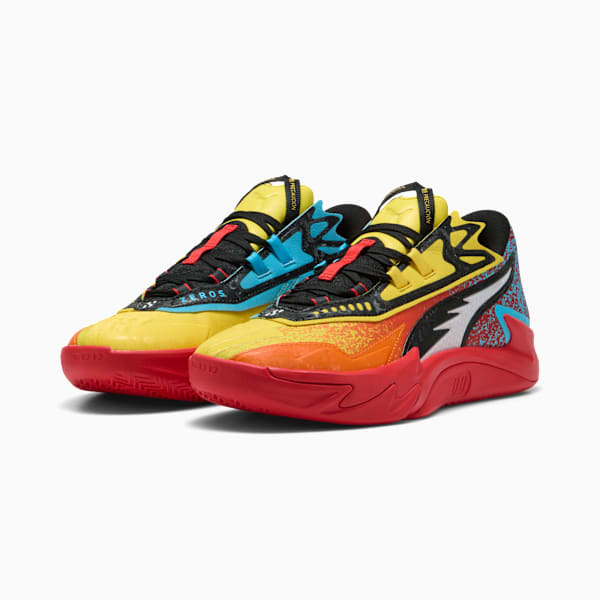 Chaussures de basketball Scoot Zeros II Caution Homme, Rickie Orange-Speed Yellow, extralarge
